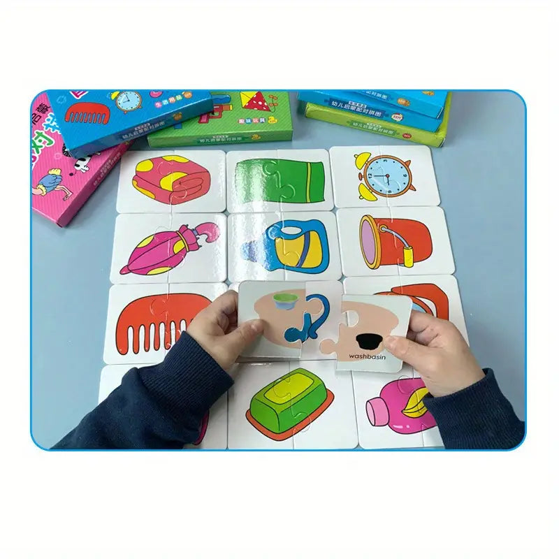 32 Stück/Box Tier-Matching-Puzzle für Babys