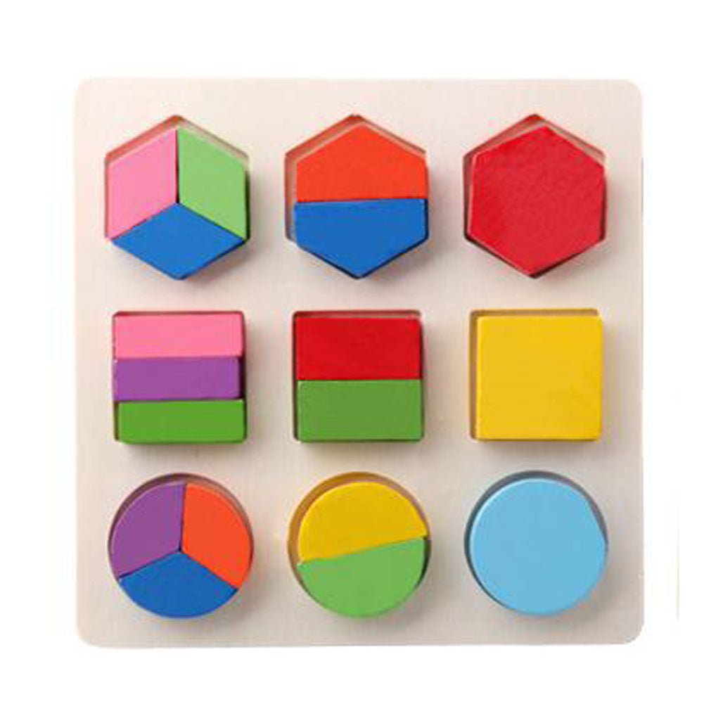 Einfaches montessori formen und farben holz puzzle für kleinkinder