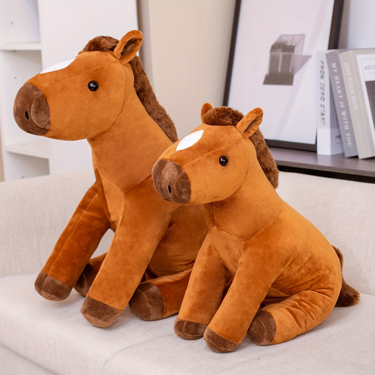 Sitzendes Pony Plüschtier
