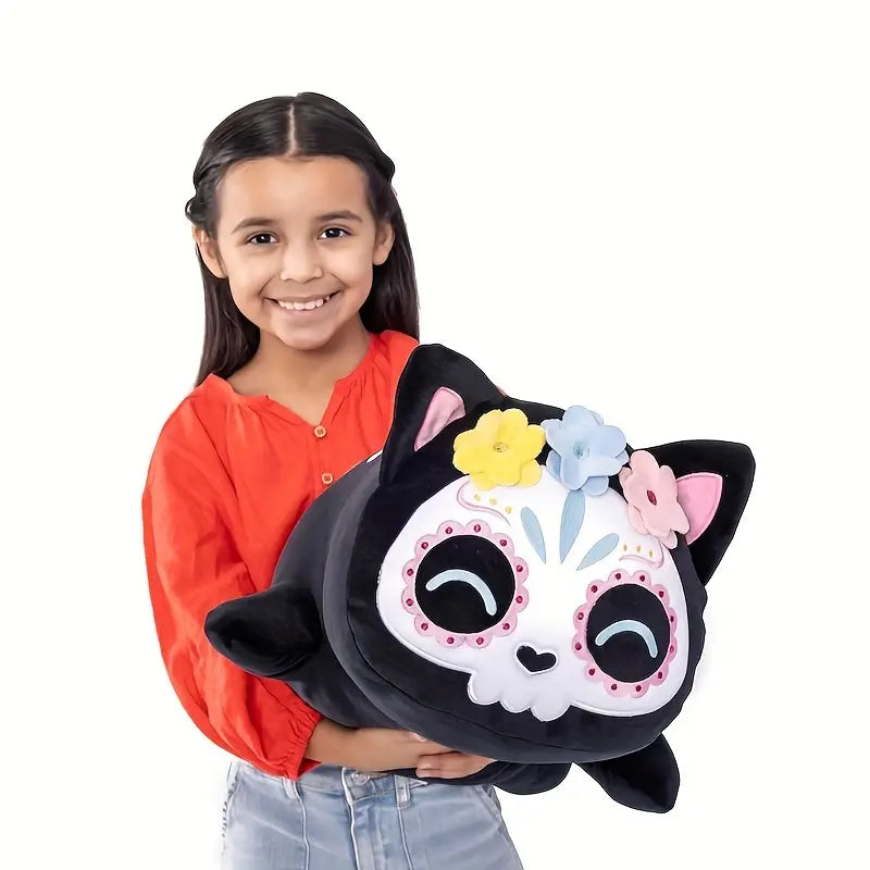 Plüschtier Kuschelkatzenpuppe Totenkopf Kinderpuppe