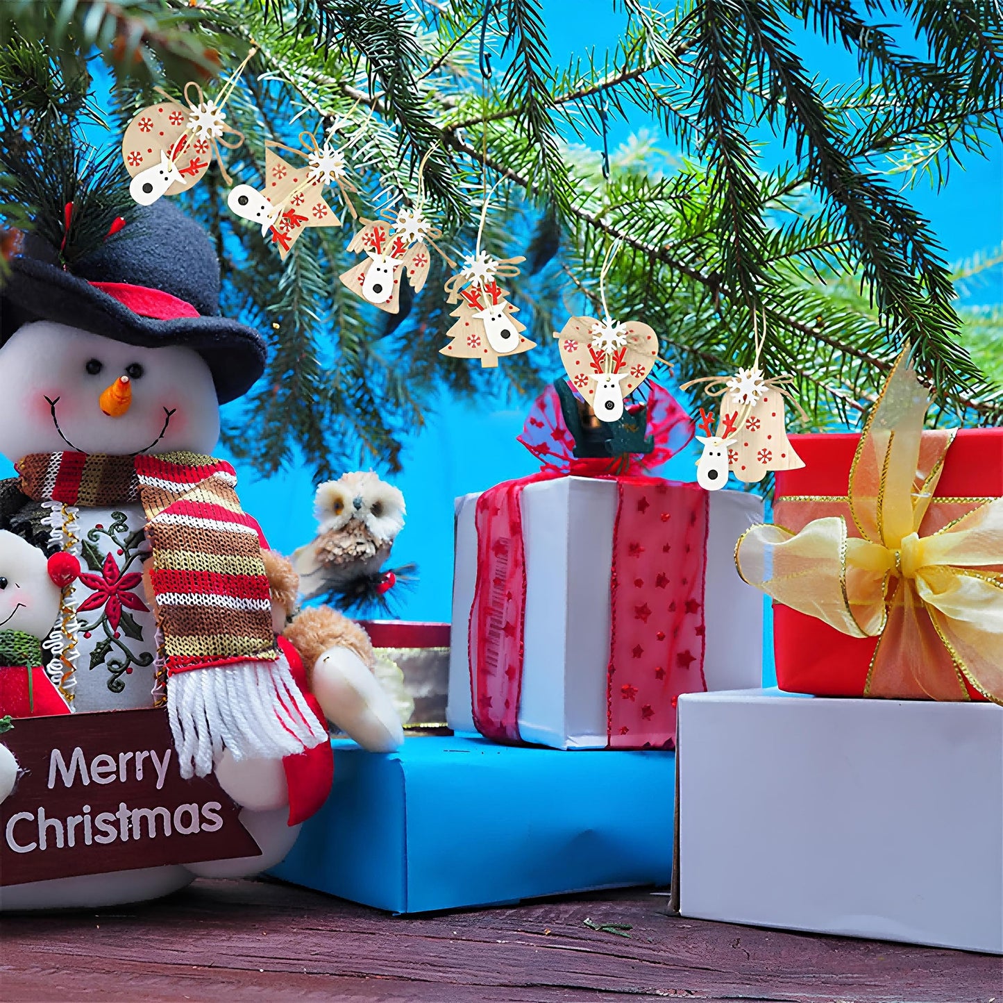 Schneemann Plüschpuppe – Fröhliche Weihnachtsdekoration