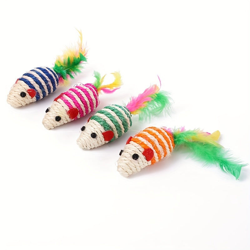 Fisch - Katzenspielzeug mit Federn