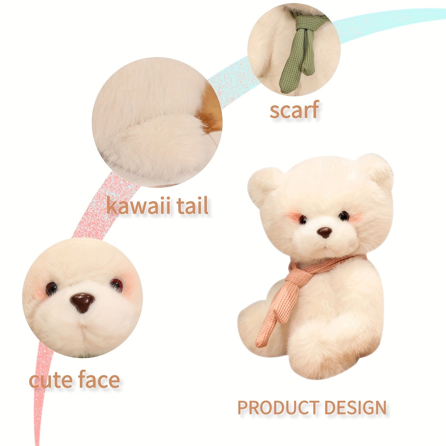 Snuggles - Teddybär mit Schal