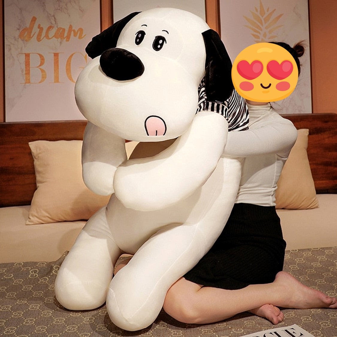 Button Nose Dalmatian Stuffed Animal Huggable Plush Toy-Soft Toy-Dalmatian, Dogs, Home Decor, Huggable Stuffed Animals, Soft Toy, Stuffed Animal-5