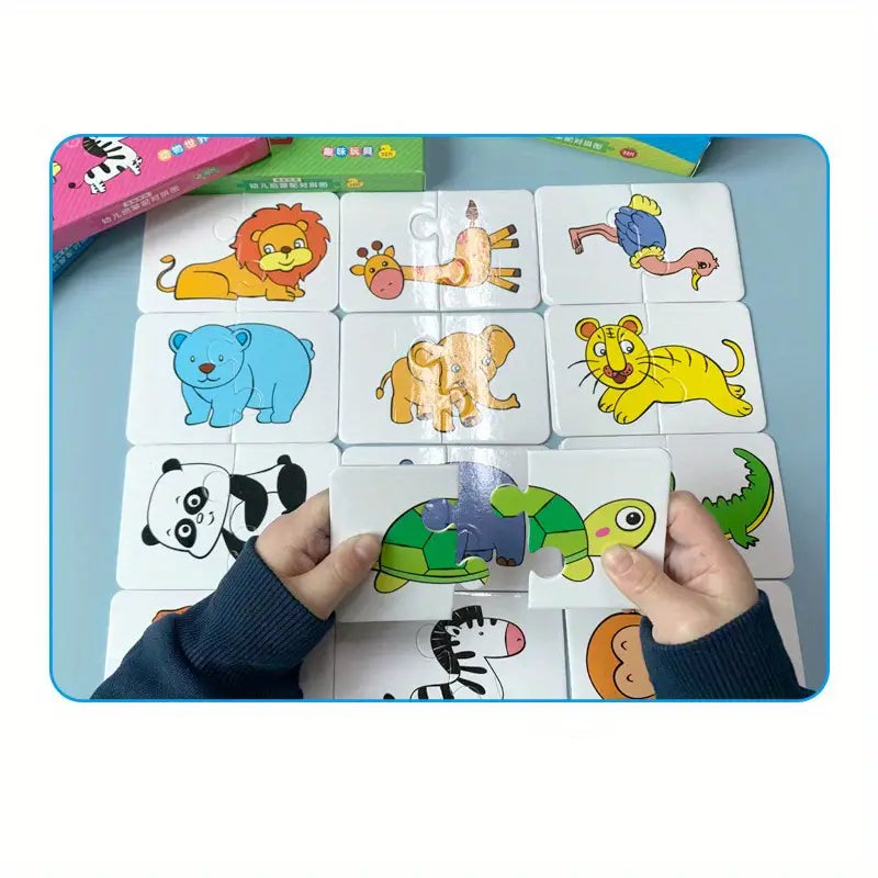 32 Stück/Box Tier-Matching-Puzzle für Babys