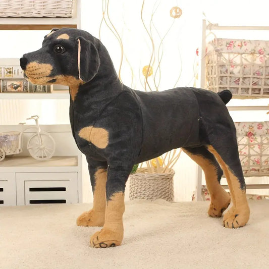 Simulations Schwarzer Hund Plüschtier