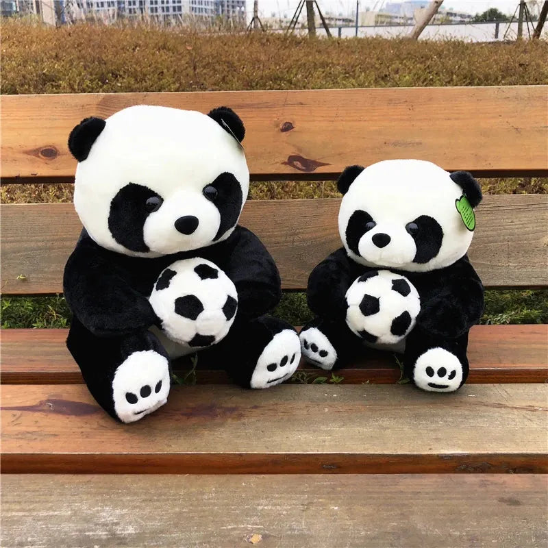 Fußball Panda Plüschtier