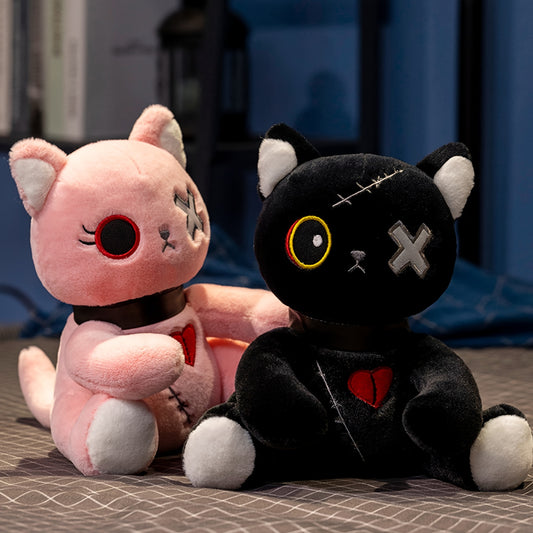Hex – Gruselige Halloween Katzen Plüschfigur