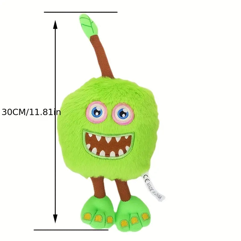 Neues Sing Monsterkonzert - Grüner Furcorn Plüschtier