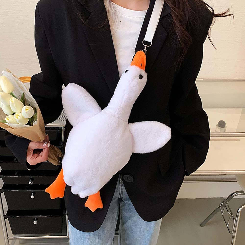 Kuschelige Ente Gans Schultertasche Plüsch
