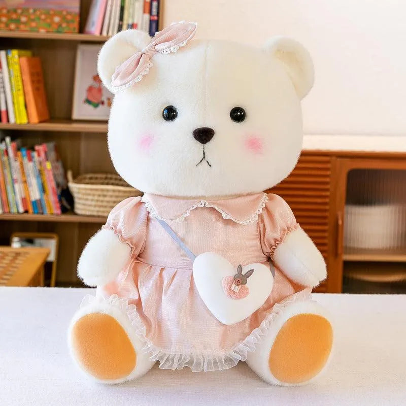 Lady Belle - Eleganter Plüschbär mit Herz Tasche