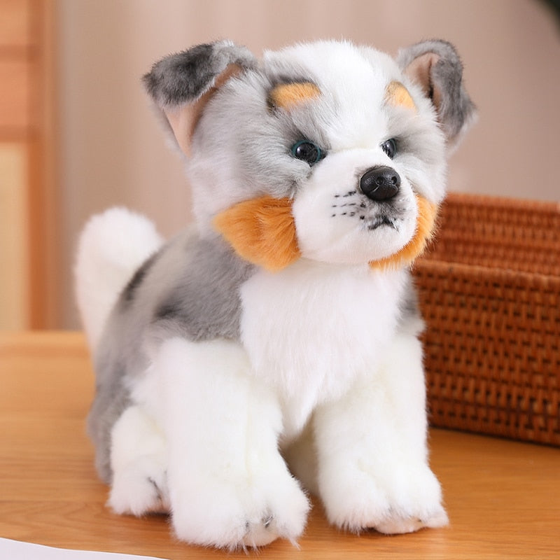 Cutest Button Nose Australian Shepherd Stuffed Animal Plush Toy-Stuffed Animals-Australian Shepherd, Home Decor, Stuffed Animal-2