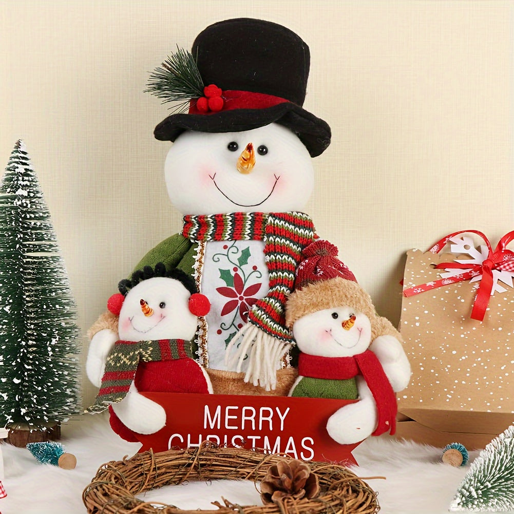 Schneemann Plüschpuppe – Fröhliche Weihnachtsdekoration