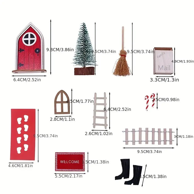Elfenzauber - Feentür-Set für Weihnachtsdekorationen