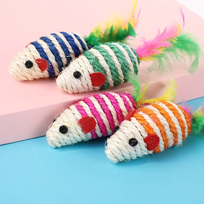 Fisch - Katzenspielzeug mit Federn