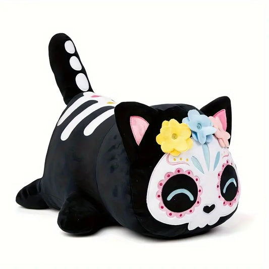 Plüschtier Kuschelkatzenpuppe Totenkopf Kinderpuppe