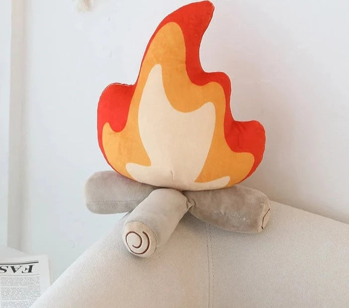 Lustiges Lagerfeuer Flamme Kissen Plüschtier