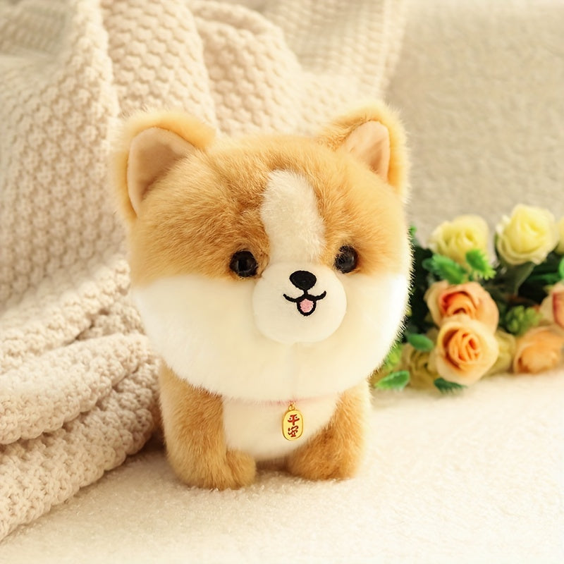 Niedlicher Flauschi Corgi Plüschhund
