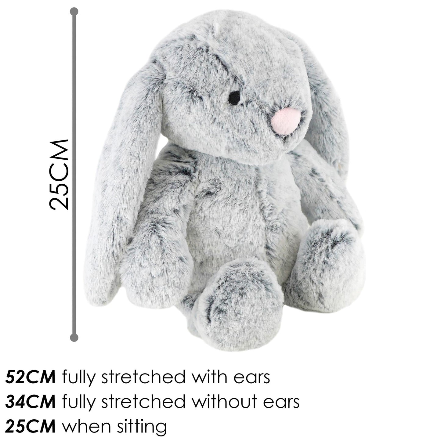 10" plüsch superweiches graues hasen kuscheltier