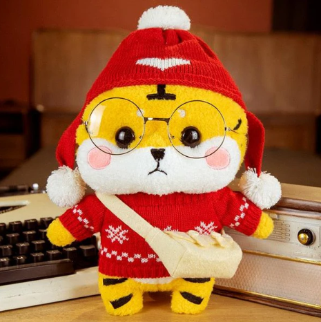 Tigerchen im Strickpullover