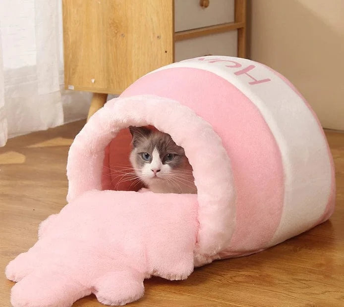Honigtopf-Katzenbett