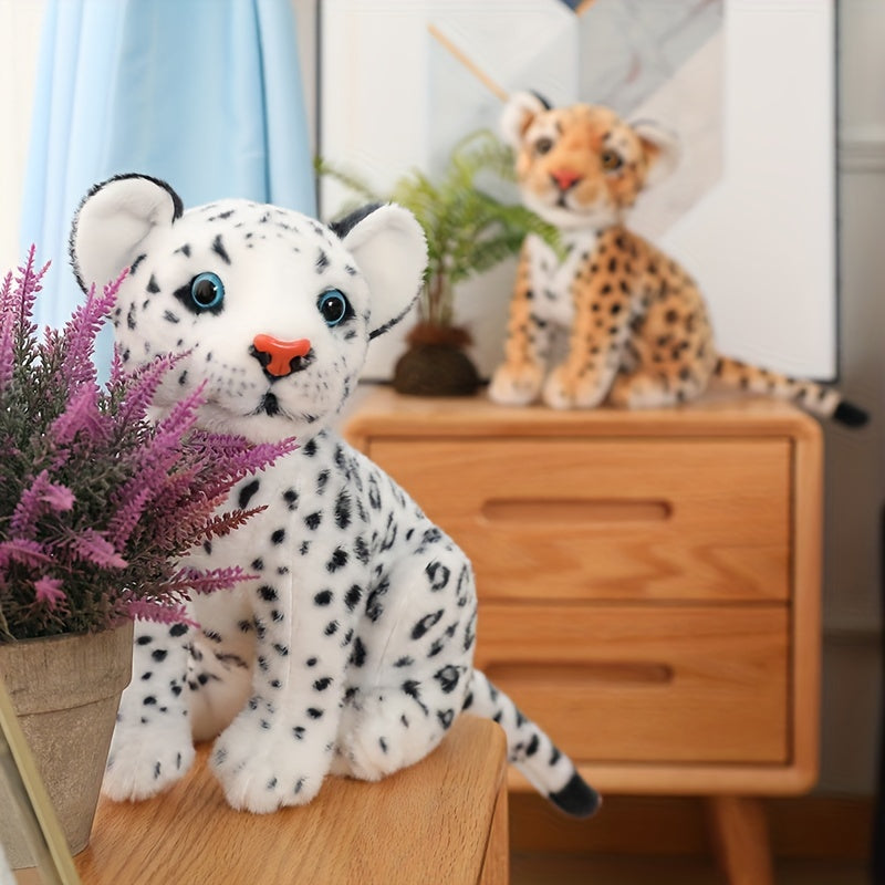 Schnee-Leoparden Plüschpuppe