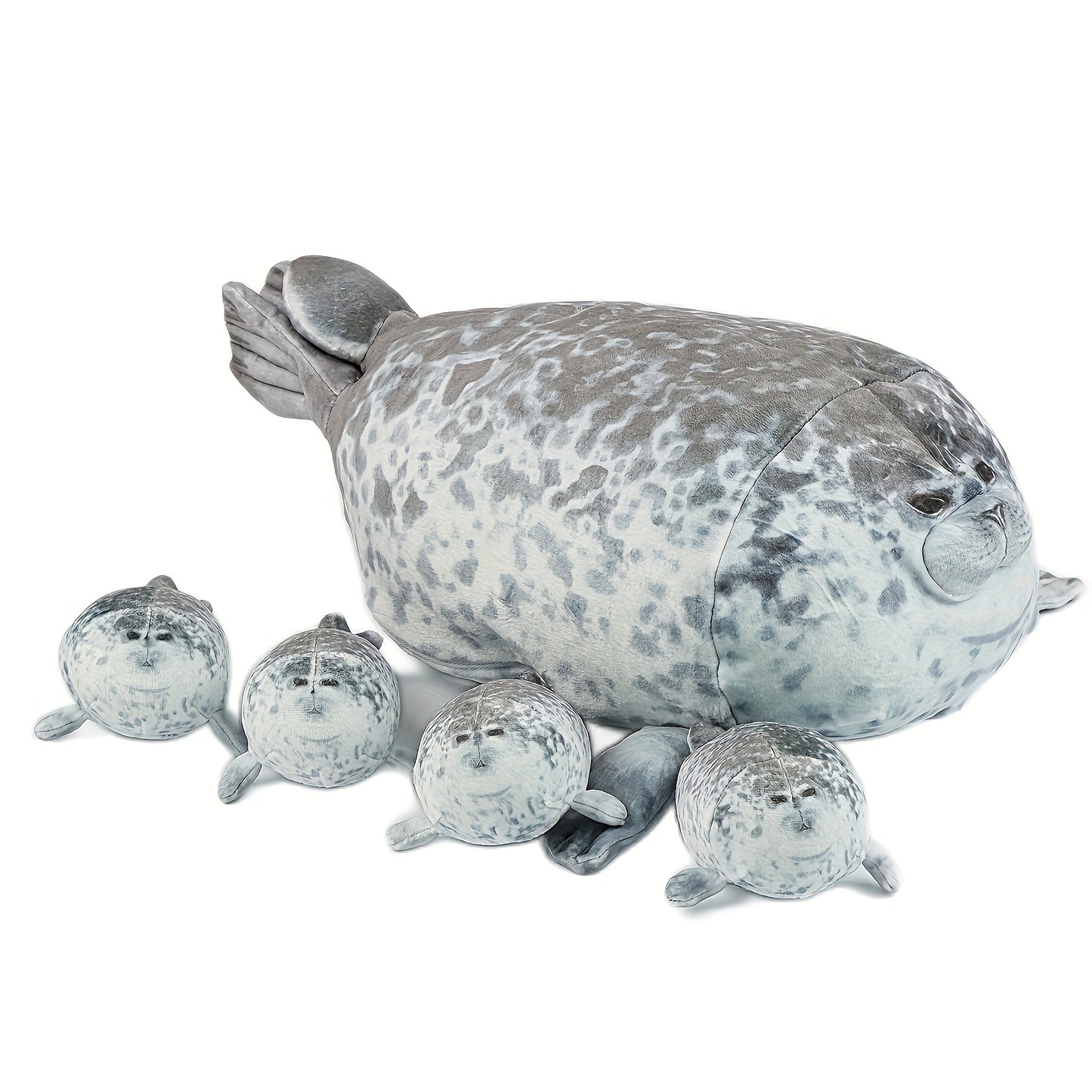 Kuscheliger Blob-Robbenkissen mit 4 Baby-Robben