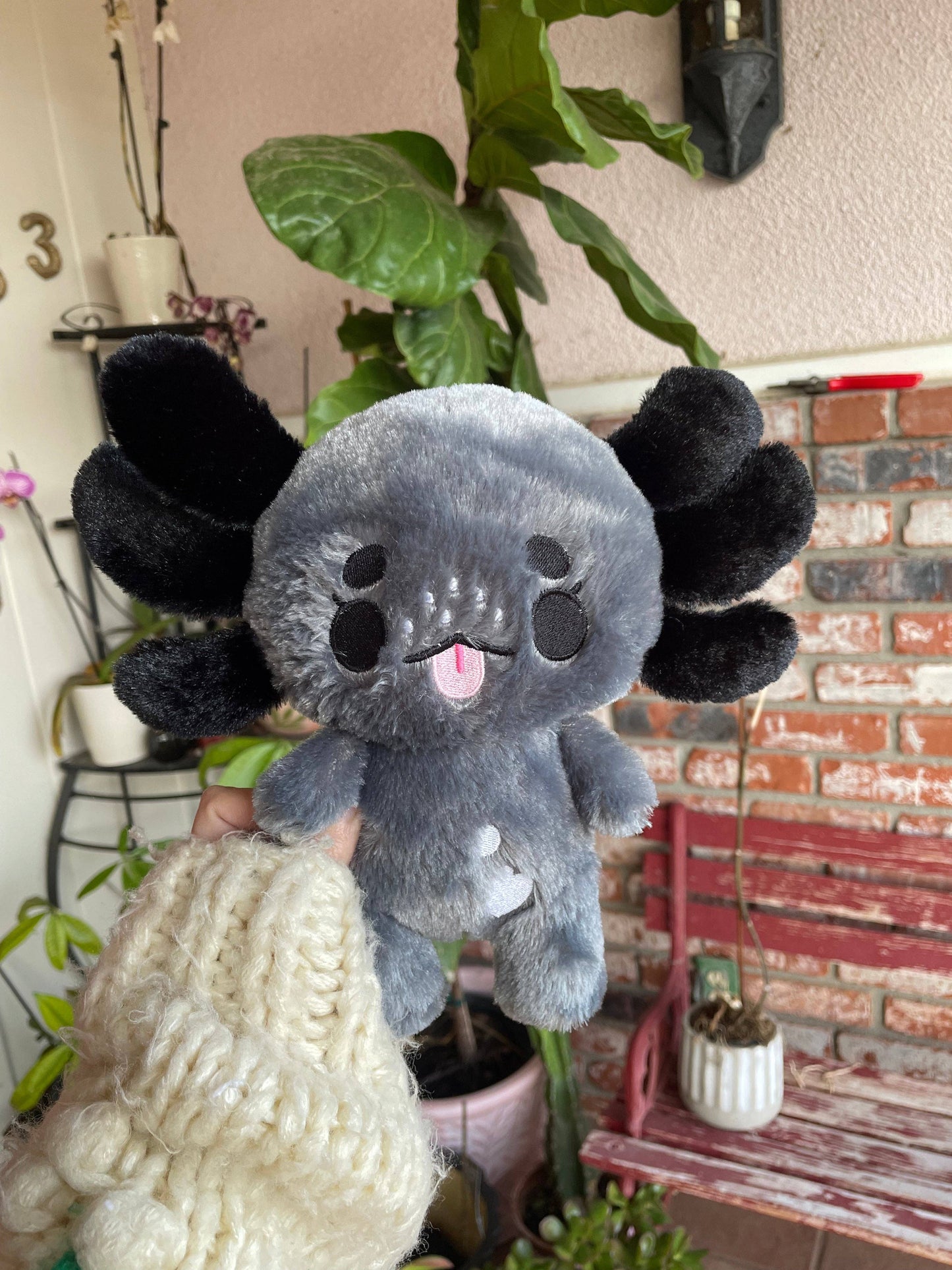 Kuschel-Axolotl "Pebbles"