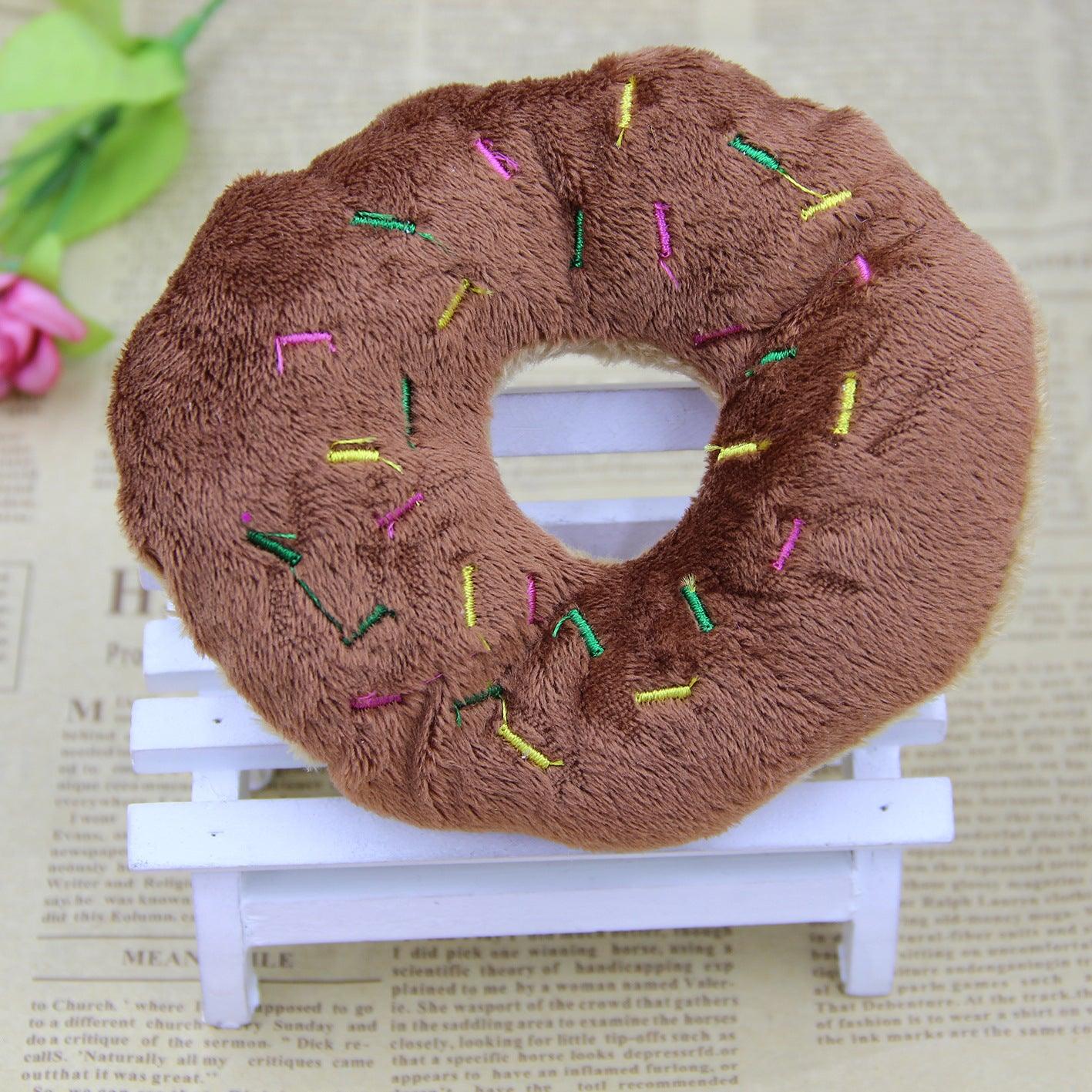 Süßes Donut-Kuschelspielzeug für Haustiere
