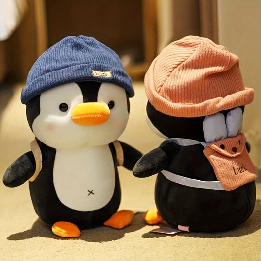Niedlicher Pinguin Kuscheltier mit Rucksack