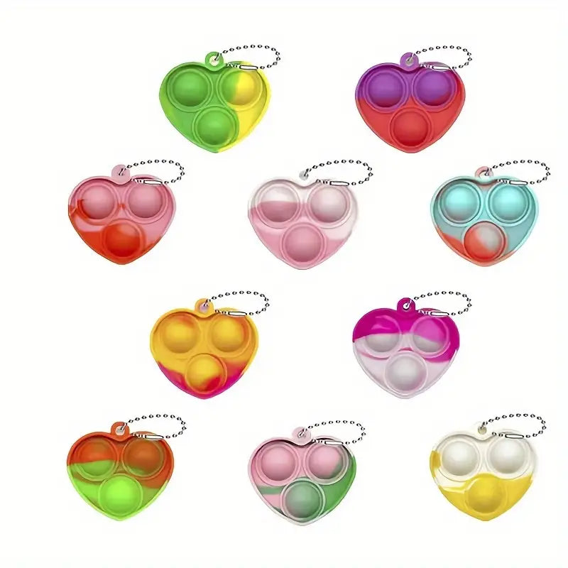 30er-Pack Mini-Pop-Fidget-Schlüsselanhänger