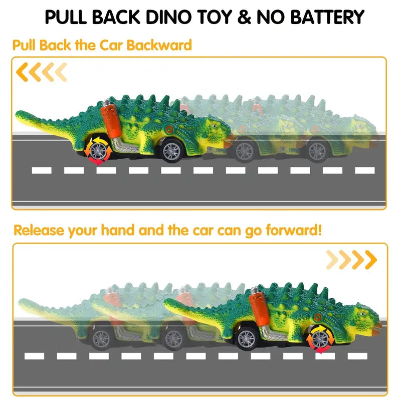 Dino Autos - 6er-Pack für 3-jährige Jungs
