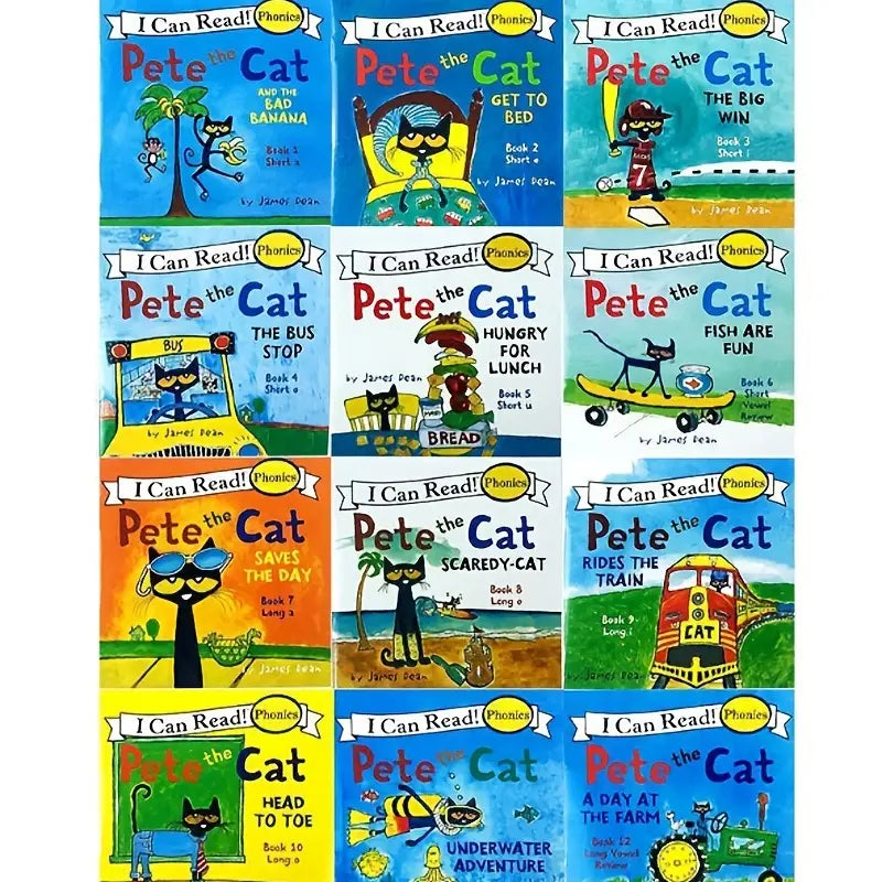 Ich kann lesen - Pete der Kater Phonics Serie: 12 Bücher