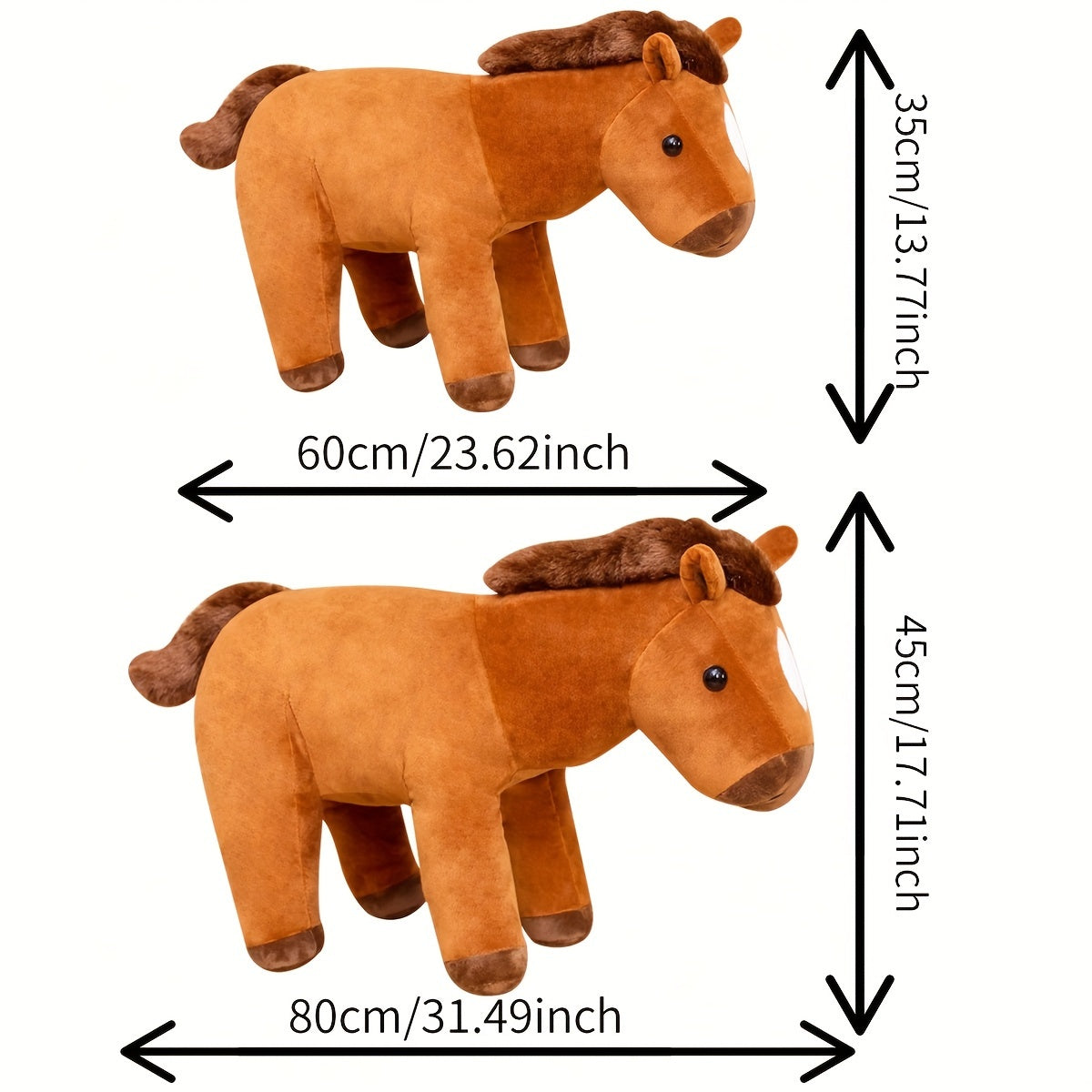 Sitzendes Pony Plüschtier