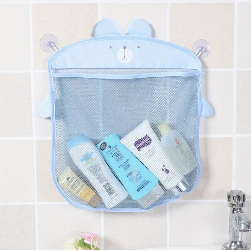 Kinder-Badezimmerorganisation mit Cartoon-Gittertasche
