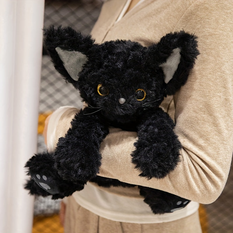 Midnight - Schwarzer gewichteter Katzenplüsch
