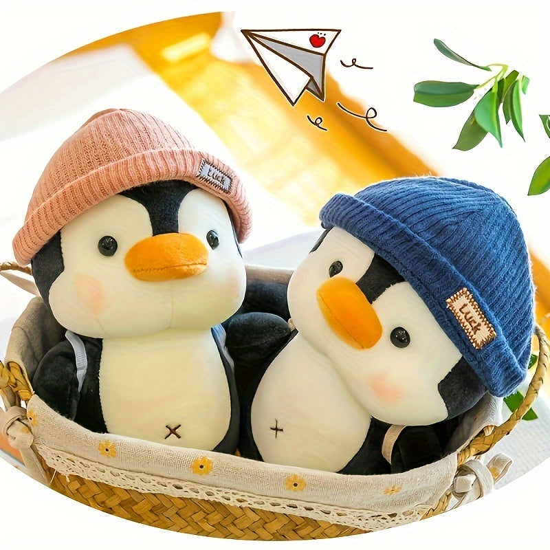 Niedlicher Pinguin Kuscheltier mit Rucksack