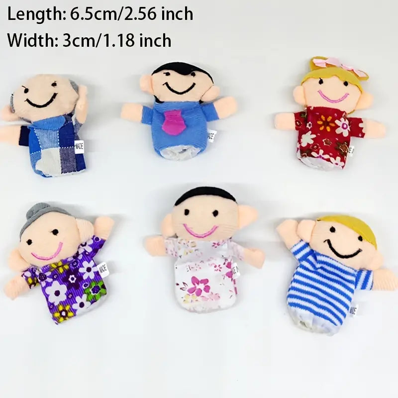 6er Set Fingerpuppen - Familienspaß & Gute-Nacht-Geschichten