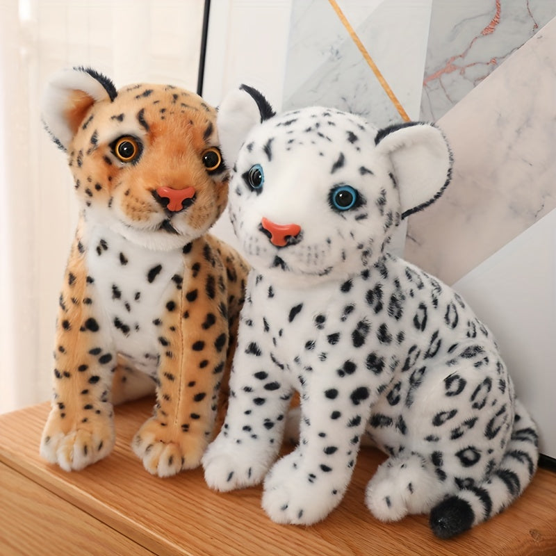 Schnee-Leoparden Plüschpuppe