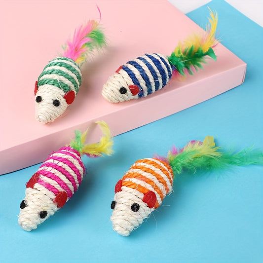 Fisch - Katzenspielzeug mit Federn