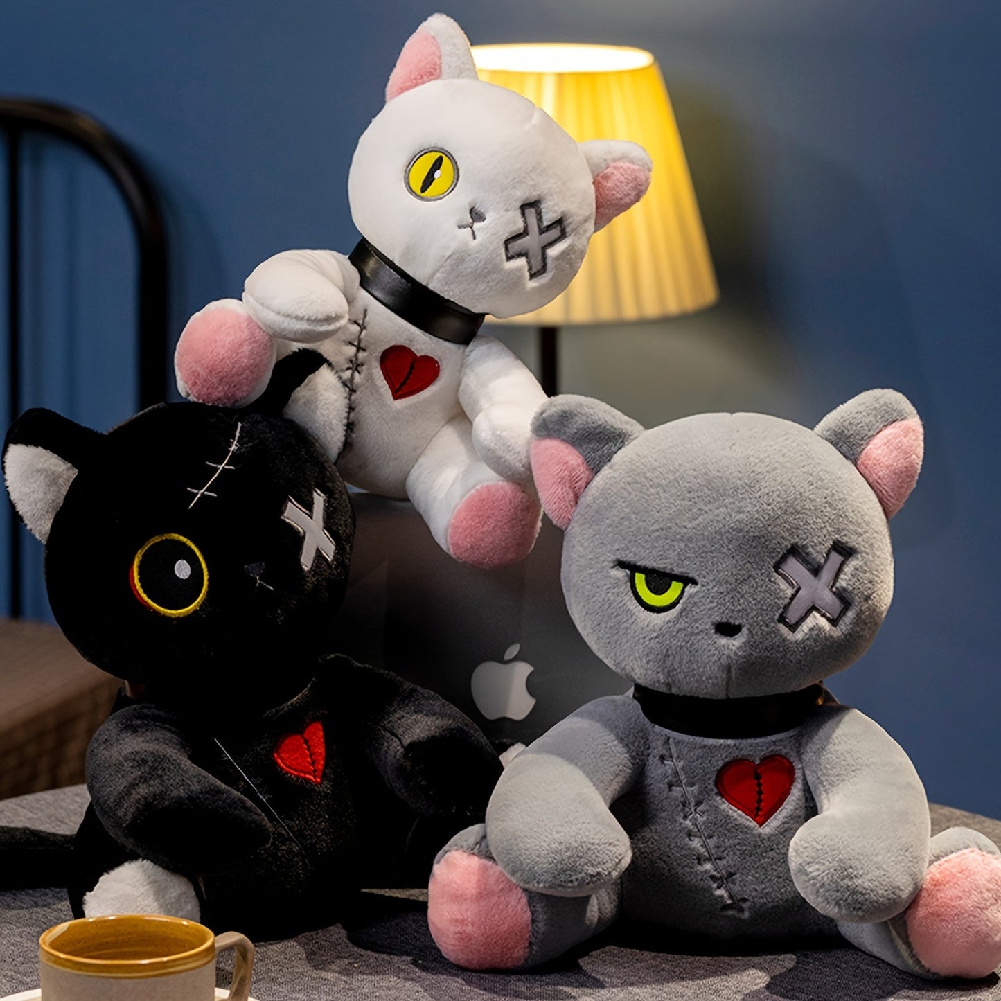Gruselige Halloween-Katze Plüsch