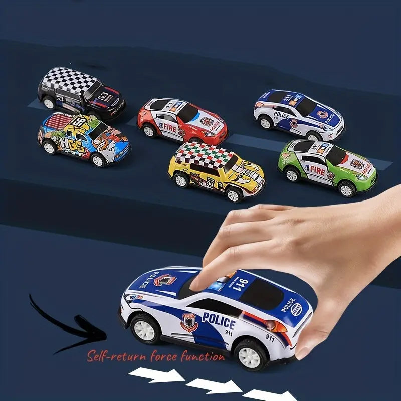 50 Mini Alu-Autos mit Box - Kinder-Spielzeug