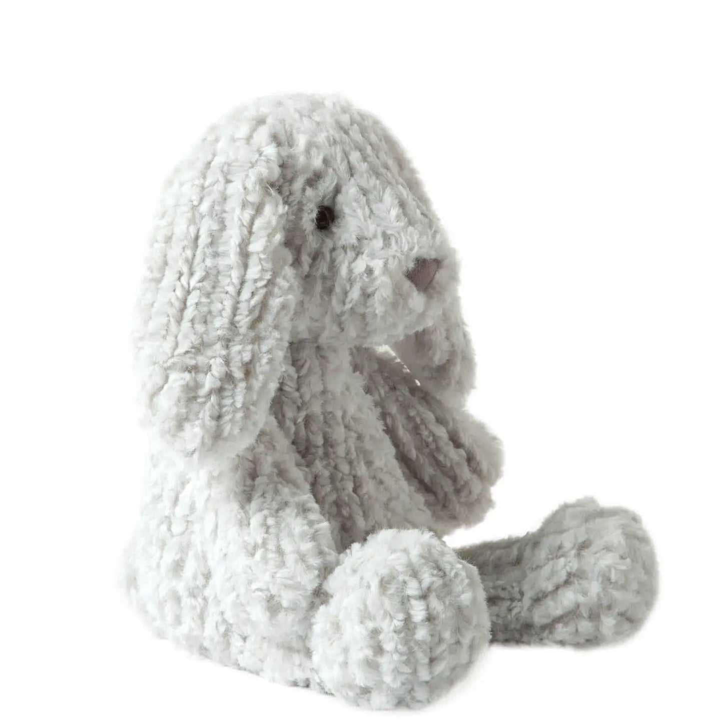 Flauschiger Kuschelhase in Grau