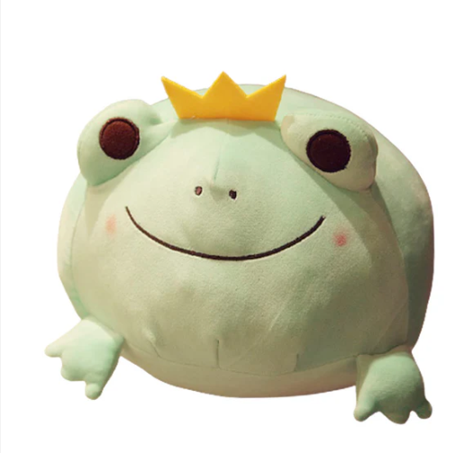 Kawaii kronprinz frosch weicher plüschkumpel