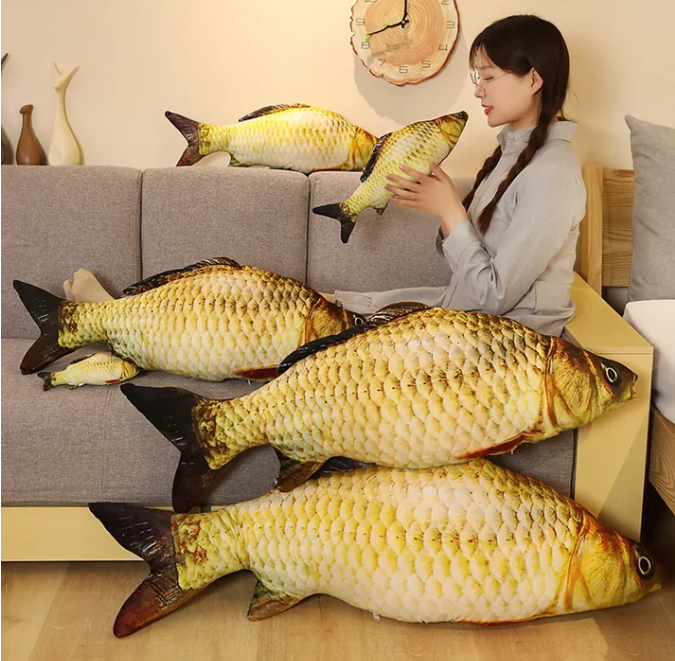 3D realistischer goldfisch plüsch spielzeug