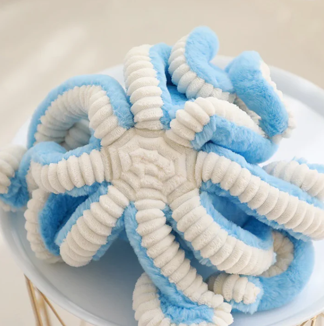Kuscheliger oktopus in blau
