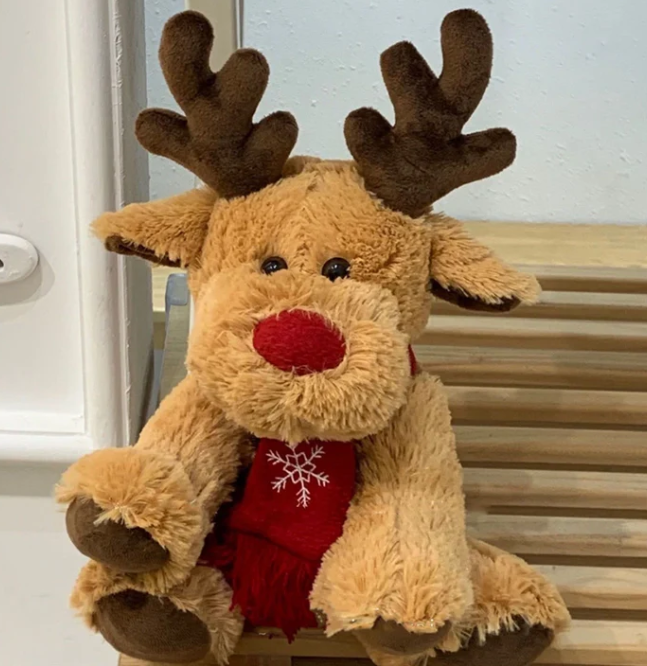 Weihnachtlicher rentier plüsch