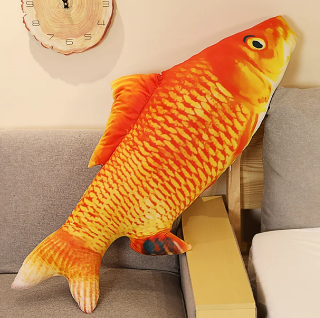 3D realistischer goldfisch plüsch spielzeug