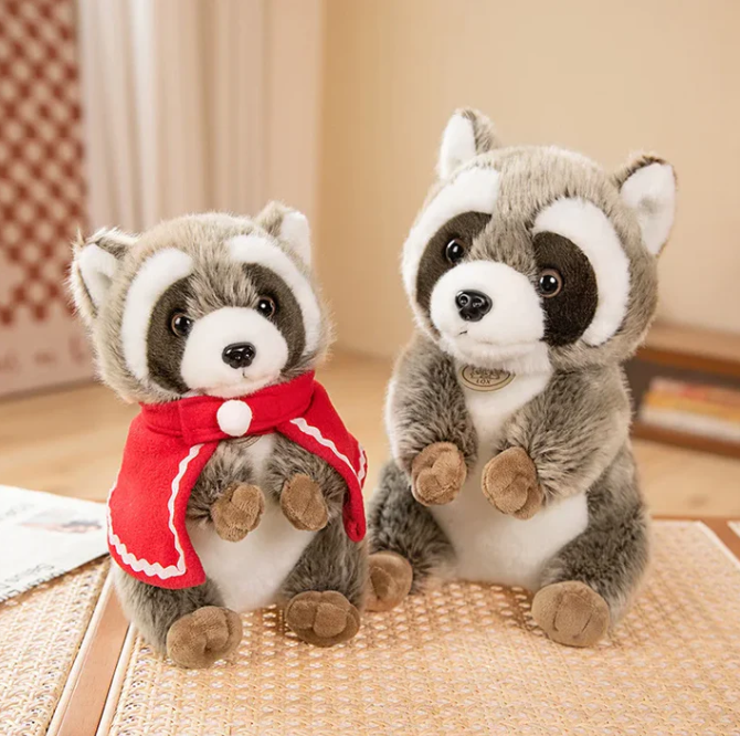 Kawaii realistischer waschbär