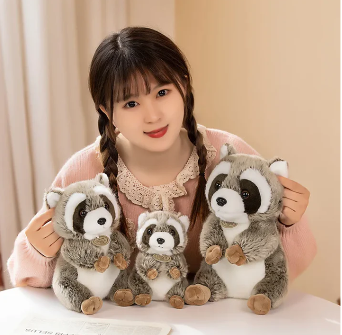 Kawaii realistischer waschbär